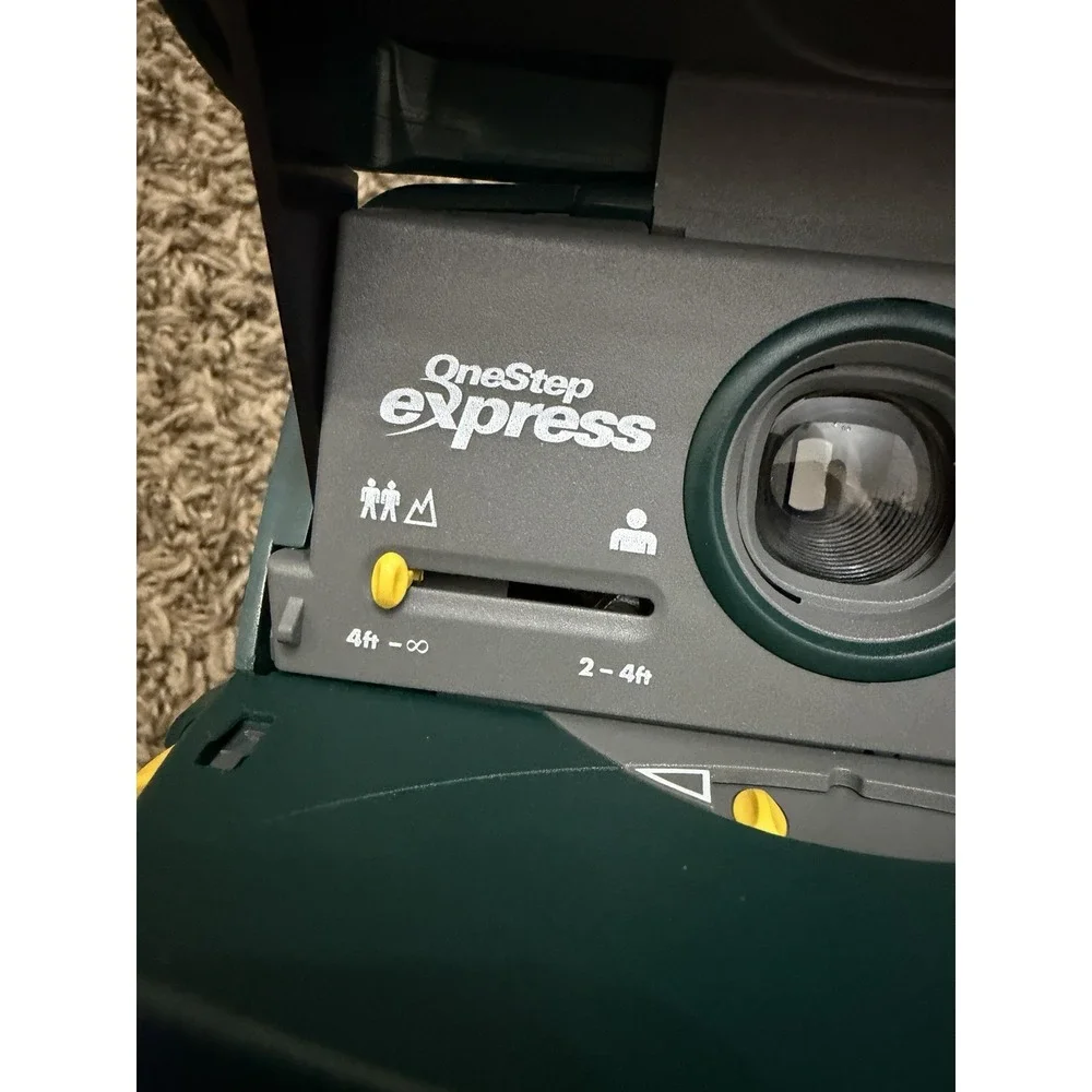 Polaroid OneStep Express Green Vintage Instant Camera Untested